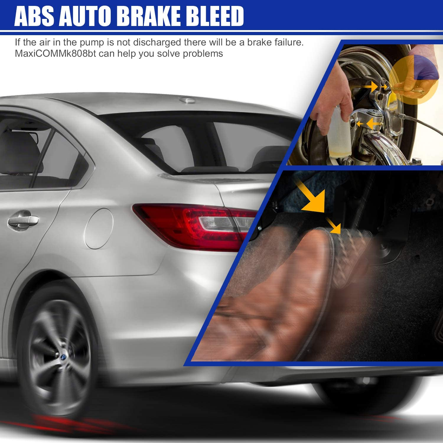 Autel MaxiCOM MK808BT Car Diagnostic Scan Tool, 2022 Newest Upgraded Ver. of MK808, MX808, All Systems Diagnosis & 25+ Services, ABS Bleed, Oil Reset, EPB, SAS, DPF, BMS, Throttle, Injector Coding