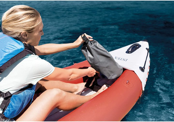 Intex Excursion Pro Kayak, Professional Series Inflatable Fishing Kayak, K2: 2-Person, Red