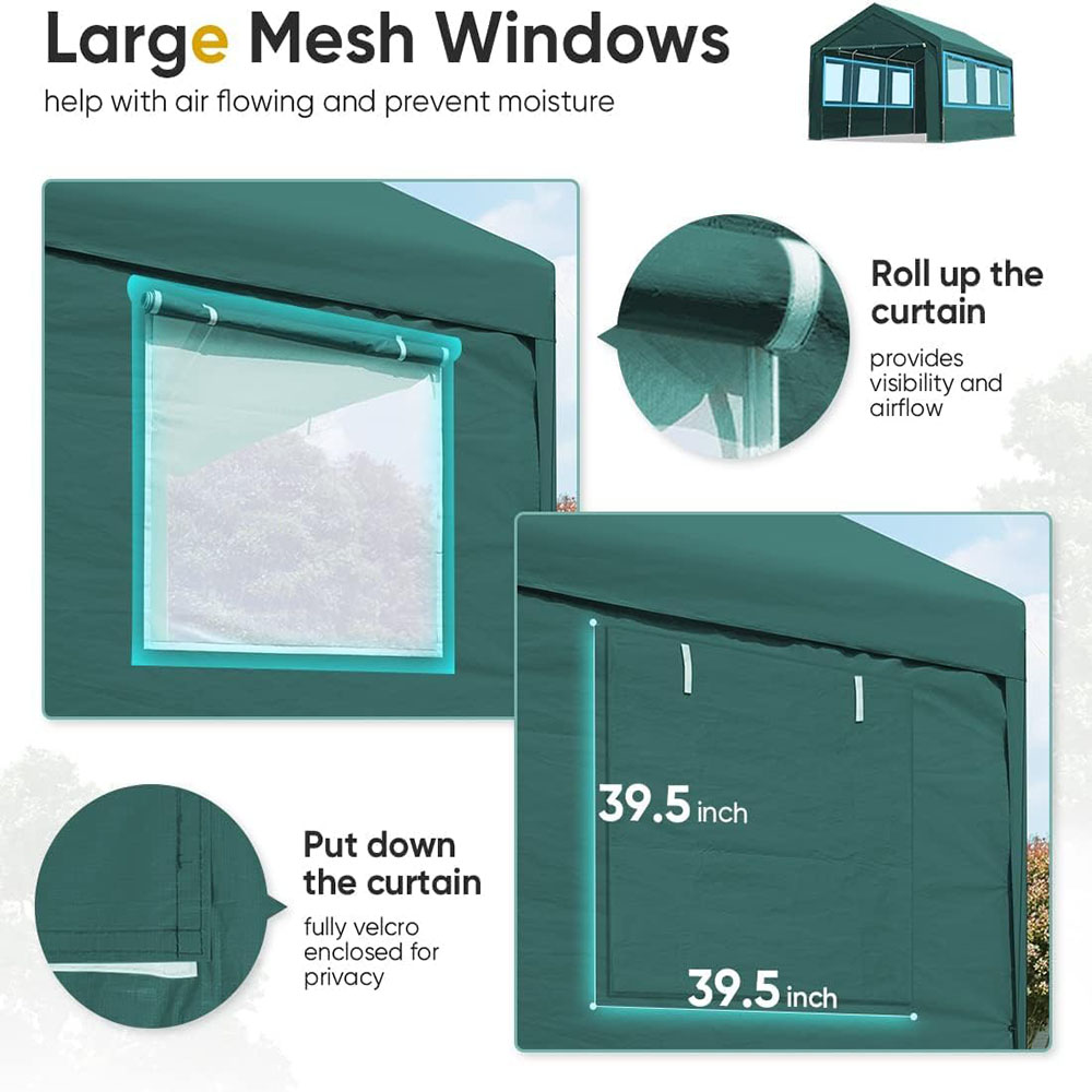 ADVANCE OUTDOOR 12x20 ft Heavy Duty Adjustable Carport