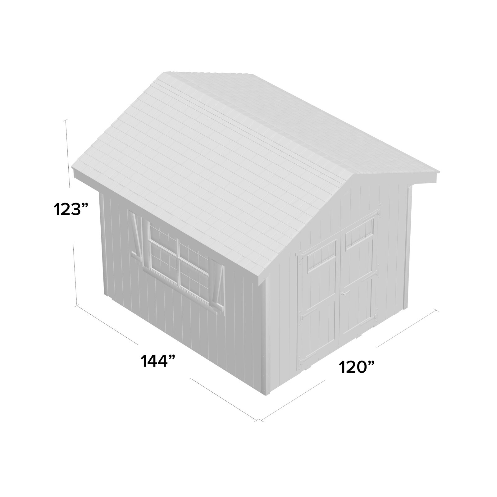 【Storage Shed】Homestead 10x12 ft Wood Storage Shed