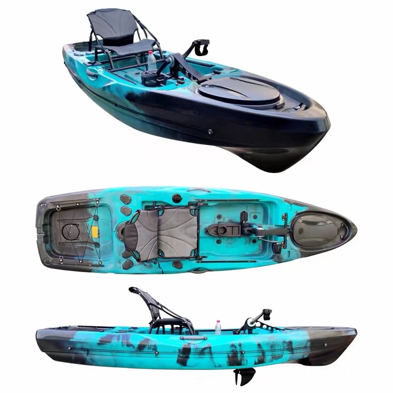 2022 new spiral pedal boat kayak canoe single Luya boat canoe kayak hard boat single