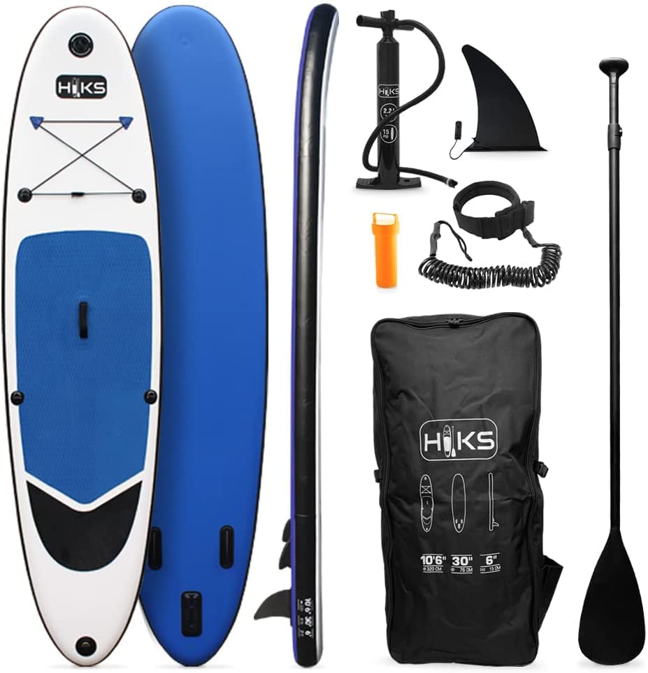SUP Inflatable Stand Up Paddle Board Set Inc Paddle, Pump, Backpack & Leash