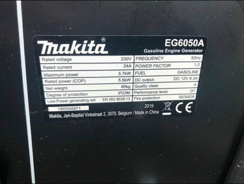 Makita Notstromaggregat 5,5 k VA EG6050A ( Stromerzeuger)