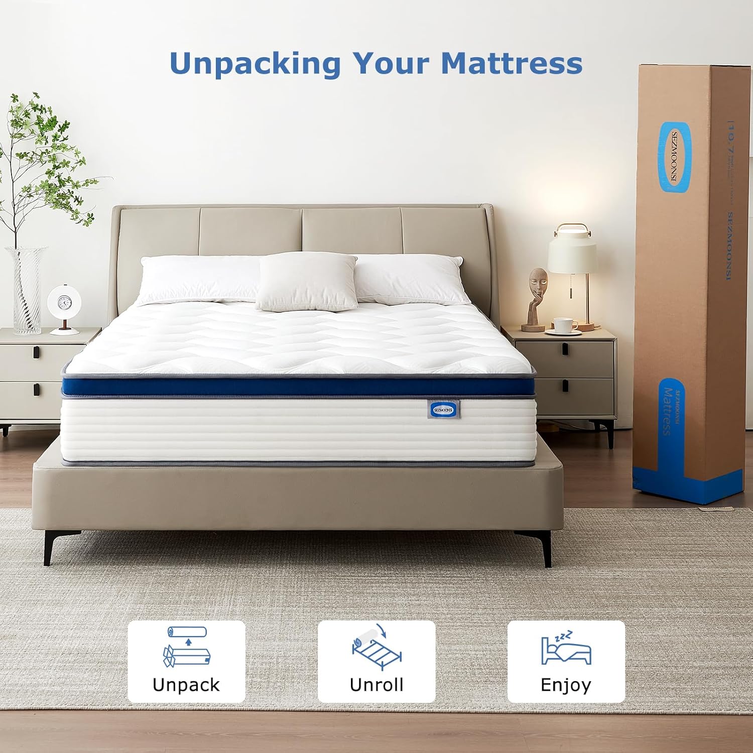 SEZMOONSI Double mattress, size 1 (150x200x27 cm)