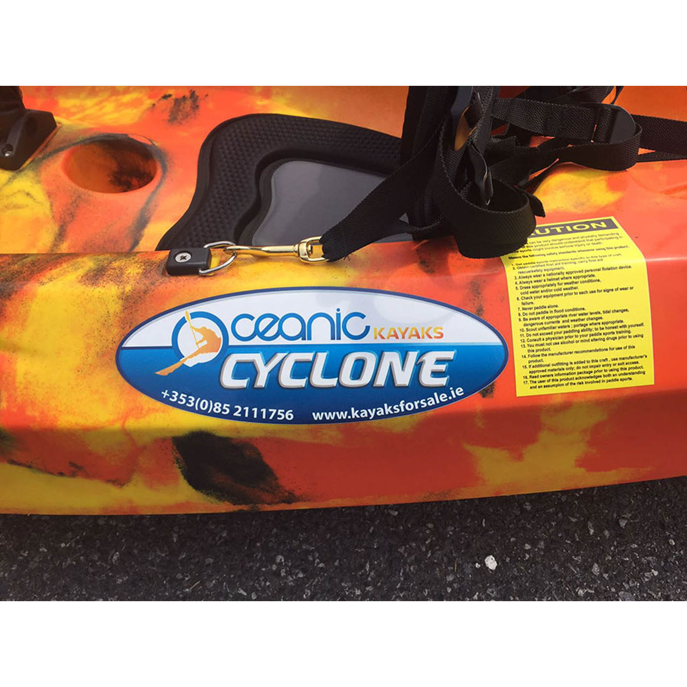 Cyclone 2+1 Family Sit On Kayak Flame Orange